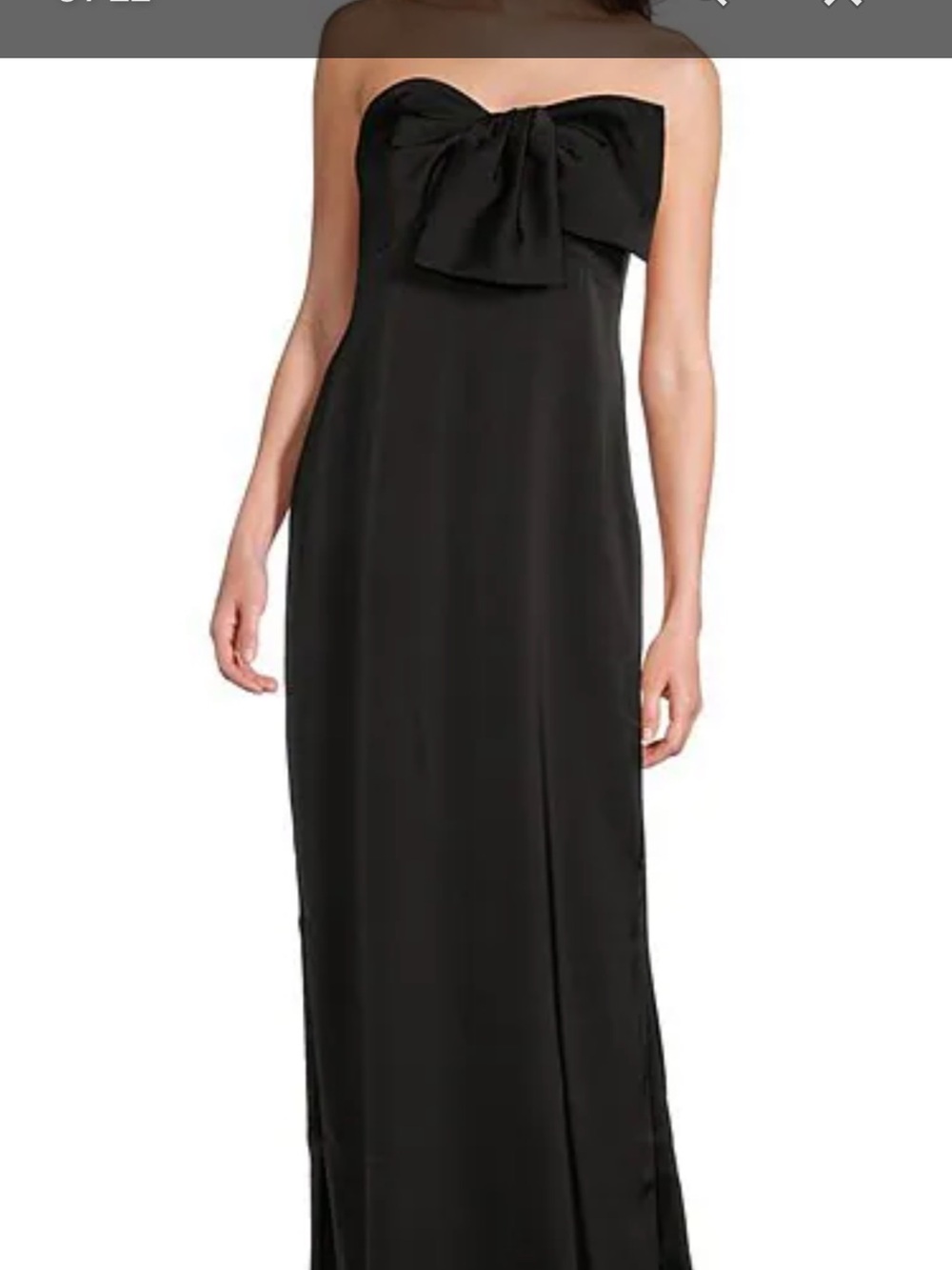 Lilly Pulitzer Black Strapless Maxi Dress with Bow Detail - Picture 5 of 8